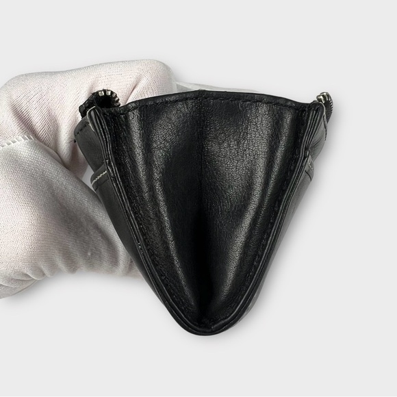 Coach Black Leather Zip Card SmallPouch - Picture 4 of 9